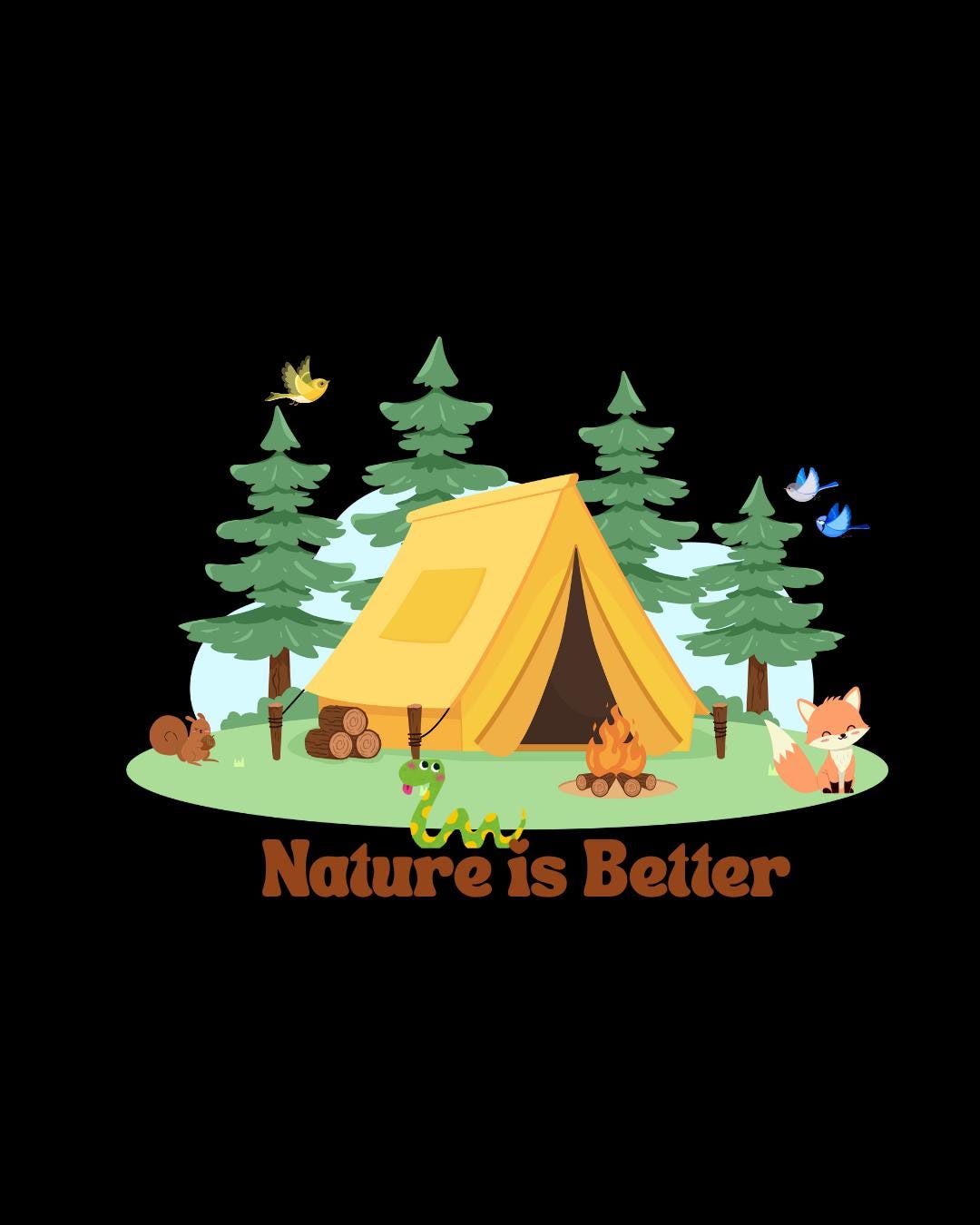Organic cotton baby bodysuit gender neutral nature lover camping cute animals soft romper onesie