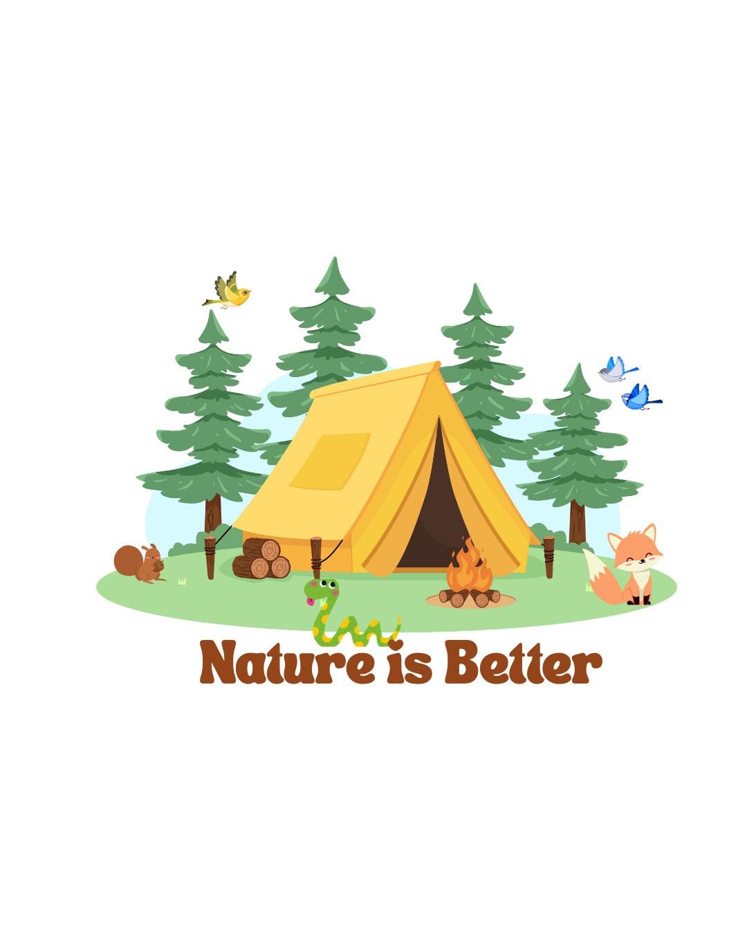 Organic cotton baby bodysuit gender neutral nature lover camping cute animals soft romper onesie